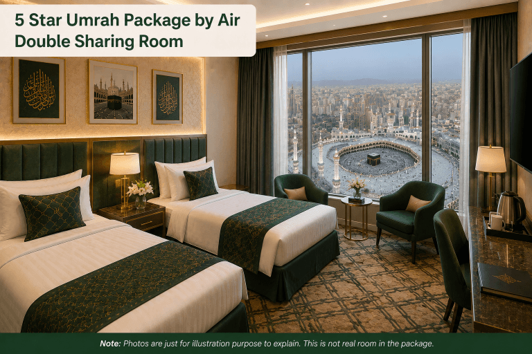 5 Star Umrah Package by Air from Dubai — Double sharing