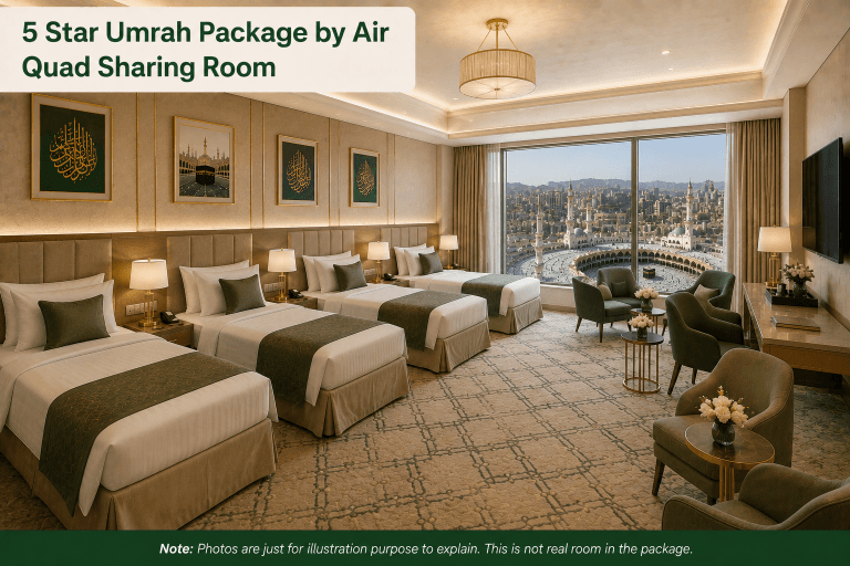 5 Star Umrah Package by Air from Dubai — Quad sharing