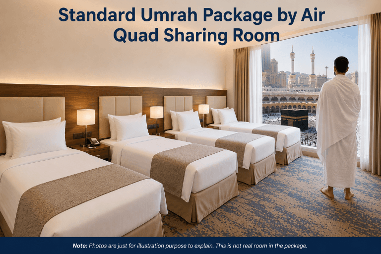 Standard Umrah Package by Air from Dubai — Quad sharing