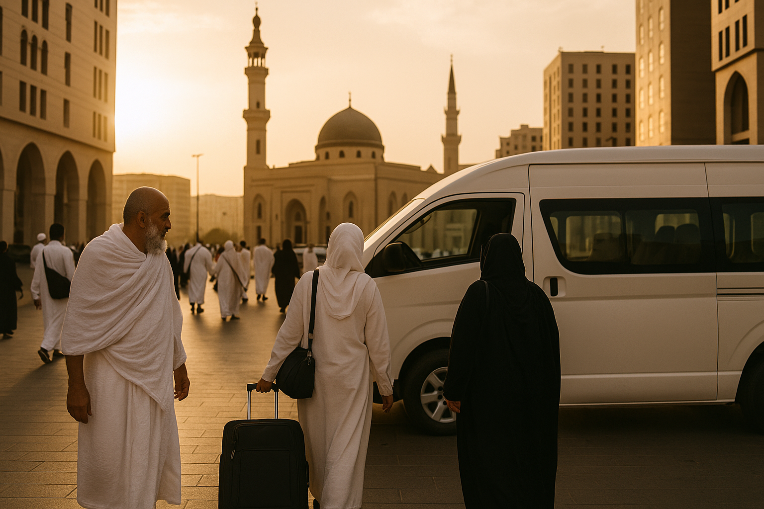 Sedan, Van, or Coach for Umrah Transfers from the UAE